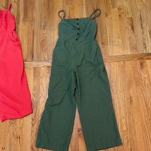 Crop jumpsuit romper, spaghetti strap